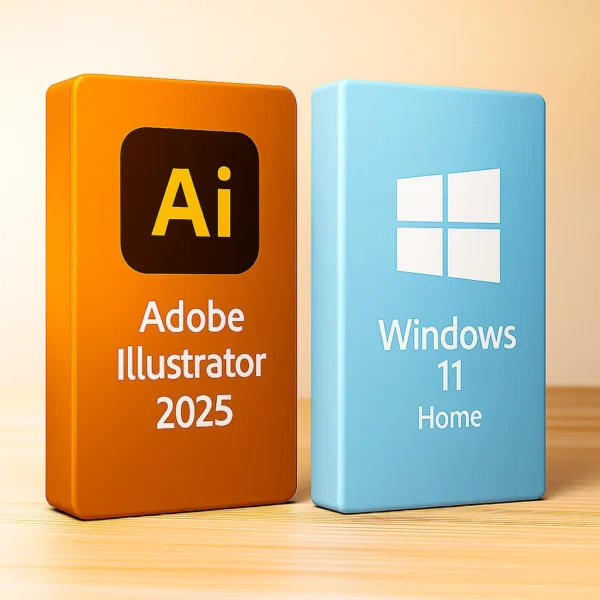 Illustrator 2025 + Windows 11 Home – termékkép
