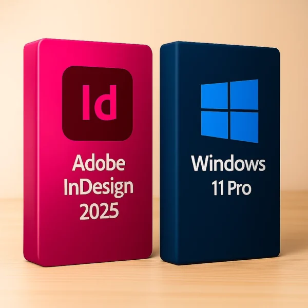 InDesign 2025 + Windows 11 Pro – termékkép