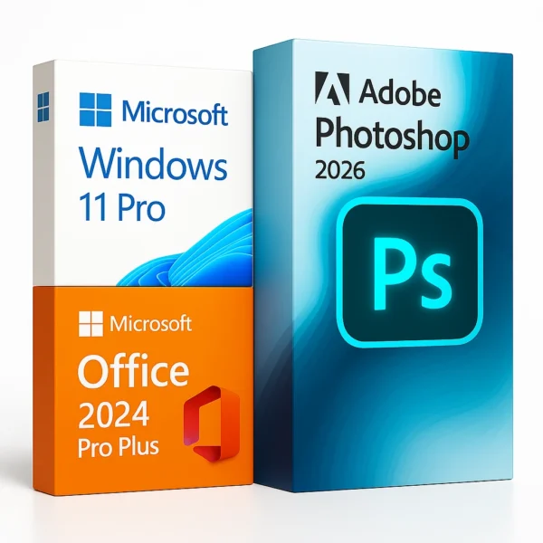 Photoshop 2026 + Windows 11 Pro + Office 2024 Pro Plus – termékkép