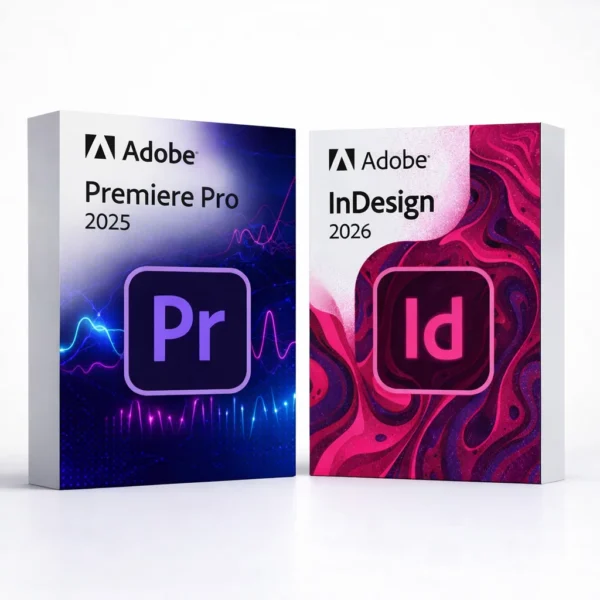 Premiere Pro 2025 + InDesign 2026 – termékkép