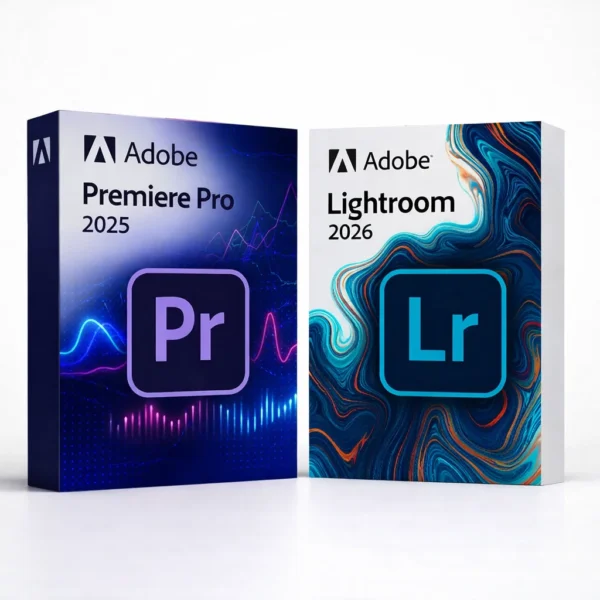Premiere Pro 2025 + Lightroom 2026 – termékkép