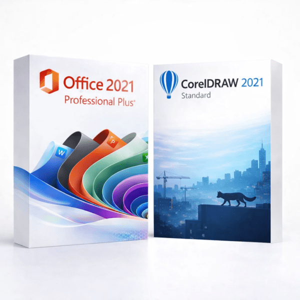 Office 2021 Pro Plus + CorelDRAW Standard 2021 – termékkép