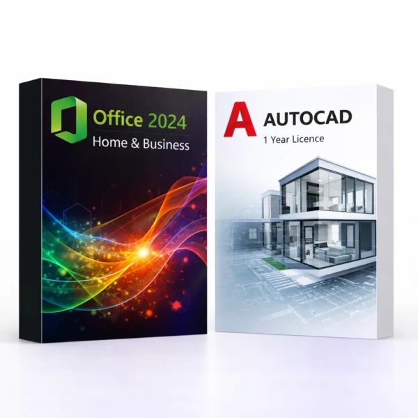 Office 2024 Home & Business (örök) + Autodesk AutoCAD (1 év) – termékkép