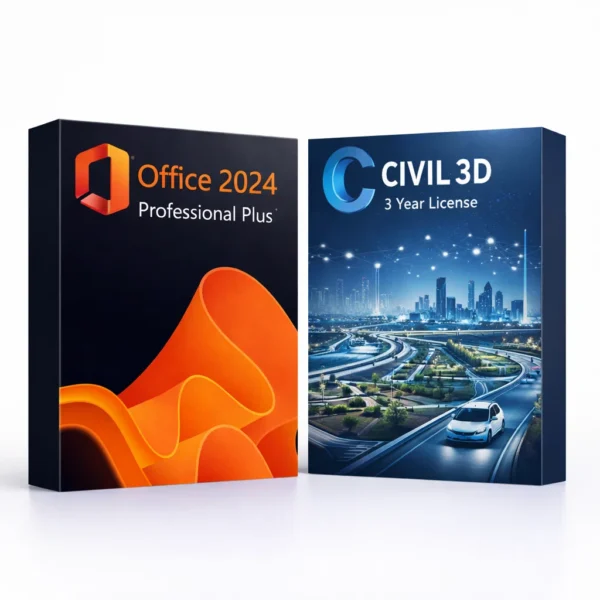 Office 2024 Pro Plus (örök) + Autodesk Civil 3D (3 év) – termékkép