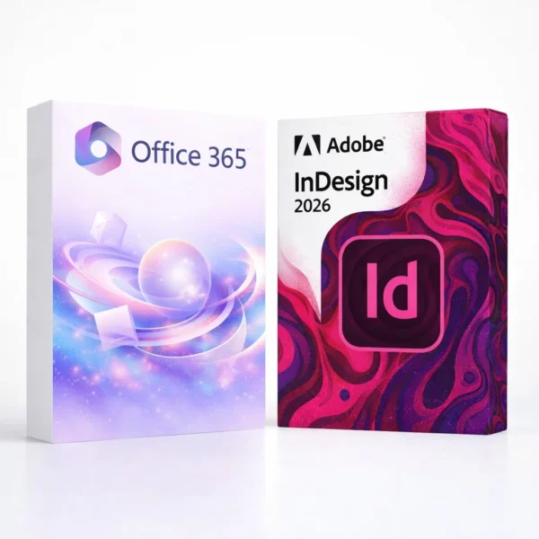 Office 365 + InDesign 2026 – termékkép