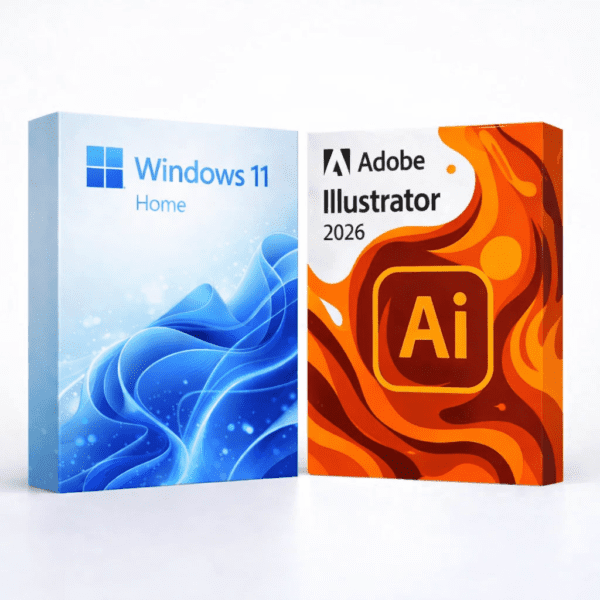 Windows 11 Home + Illustrator 2026 – termékkép