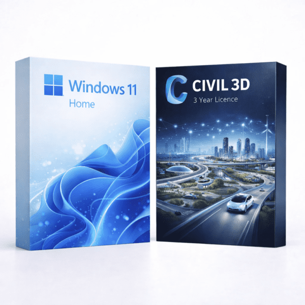 Windows 11 Home (örök) + Autodesk Civil 3D (3 év) – termékkép