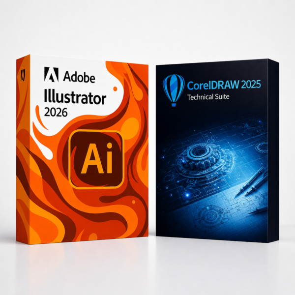 Illustrator 2026 + CorelDRAW Technical Suite 2025 – termékkép