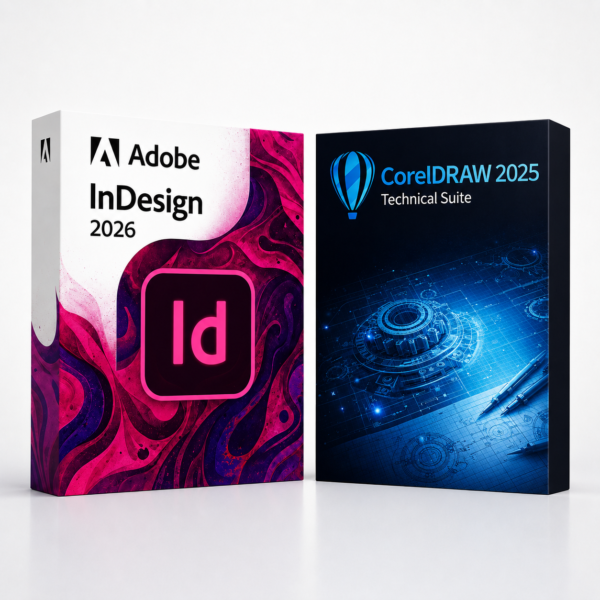 InDesign 2026 + CorelDRAW Technical Suite 2025 – termékkép