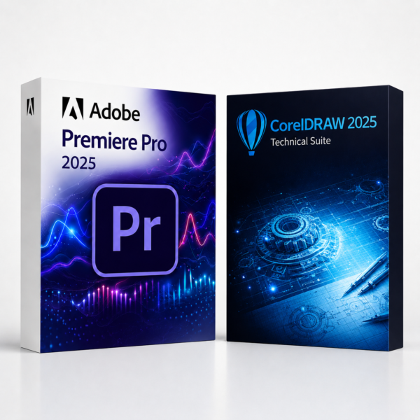 Premiere Pro 2025 + CorelDRAW Technical Suite 2025 – termékkép
