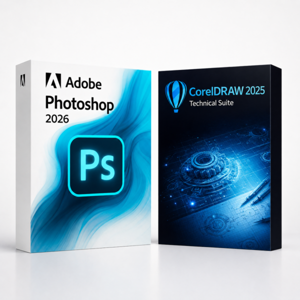 Photoshop 2026 + CorelDRAW Technical Suite 2025 – termékkép
